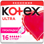 kotex Прокладки гигиенические  Ultra Dry&Soft Super Duo 16 шт